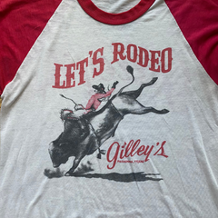 Gilley's "Let's Rodeo" Raglan Tee S/M