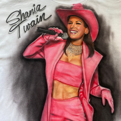 Shania Twain Handmade Airbrush Tee XL