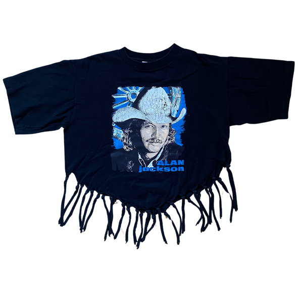 Alan Jackson Handmade Fringe Tee Size S