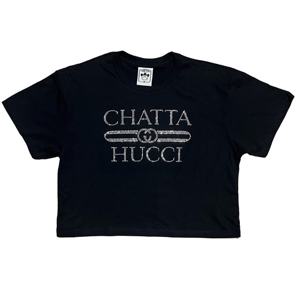 Chattahucci Rhinestone Ladies Crop Top