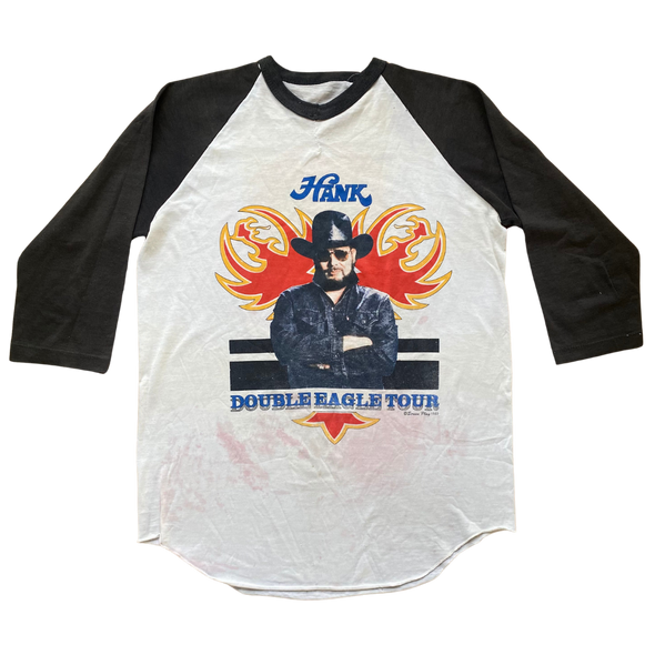 Hank Williams Jr. Double Eagle Tour Baseball Tee Size M