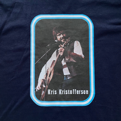 Kris Kristofferson Rare Navy Heat Transfer Tee Size M