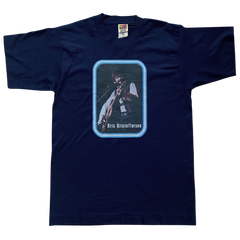 Kris Kristofferson Rare Navy Heat Transfer Tee Size M