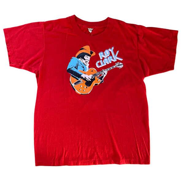 Roy Clark Rare Red 1980s Tee Size M