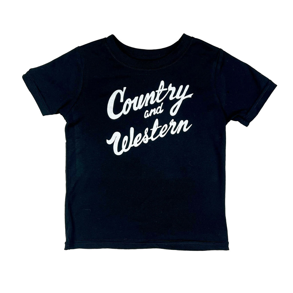 Kids' Country & Western Black Tee