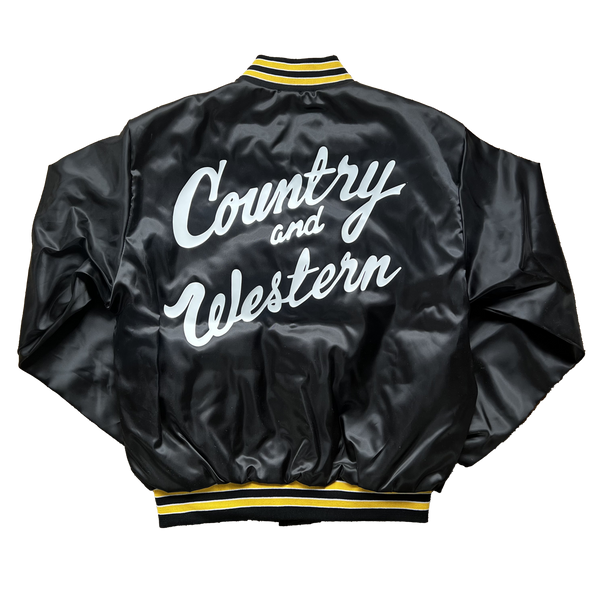 Country & Western 80s Deadstock Jacket Black Yellow Size M