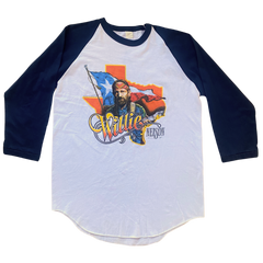 Willie Nelson Deadstock 1984 Baseball Tee Size L