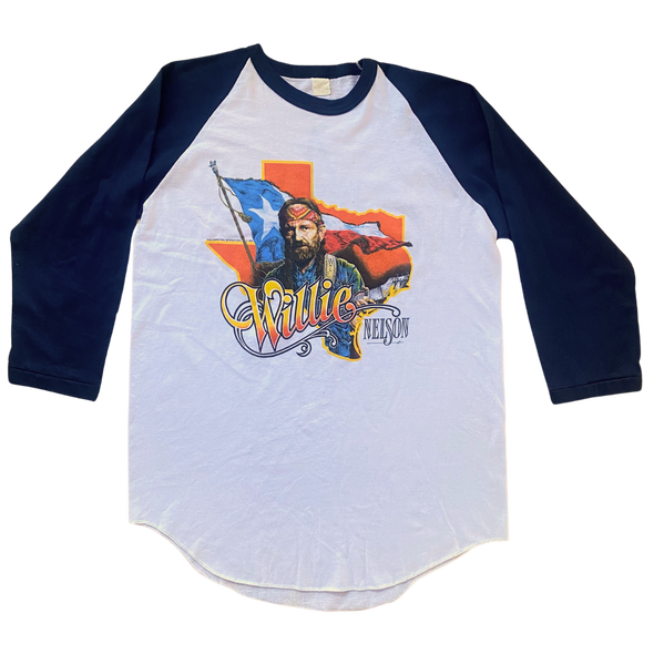 Willie Nelson Deadstock 1984 Baseball Tee Size L