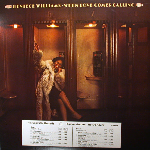 Deniece Williams : When Love Comes Calling (LP, Album, Promo)